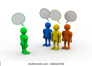3d rendering of Talking people