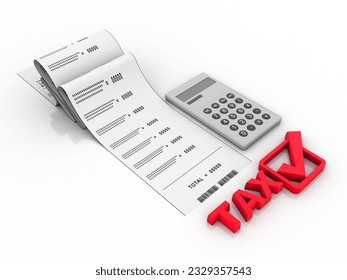 3d rendering tax with calculator
