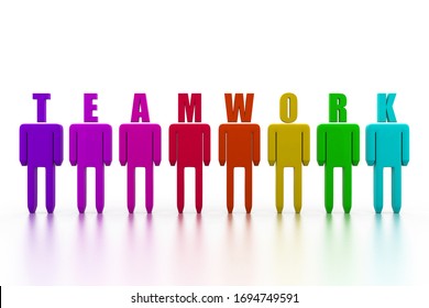 3d rendering of Teamwork concept	
