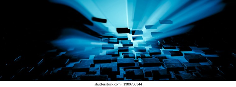 3D rendering of technology concept background ready for presentation