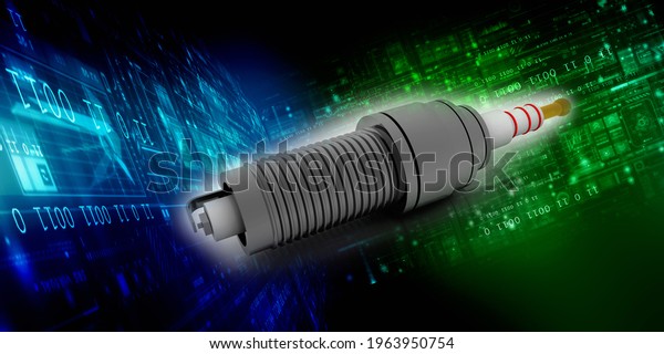 3d rendering technology\
spark plug