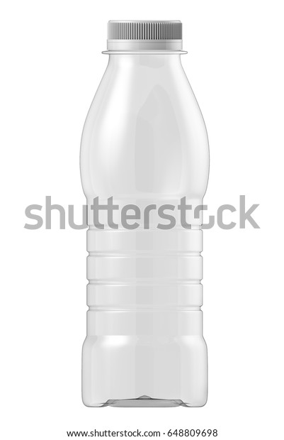 Download 3d Rendering Template Clear Plastic Bottle Stock Illustration 648809698