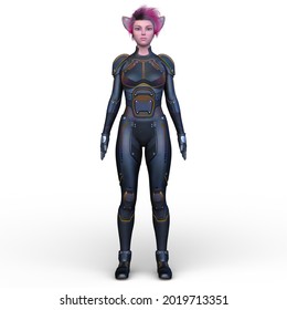 3D Rendering Of Therianthropy Woman