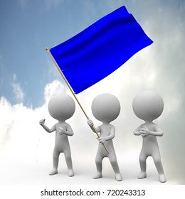 3d rendering of three person challenging the problem