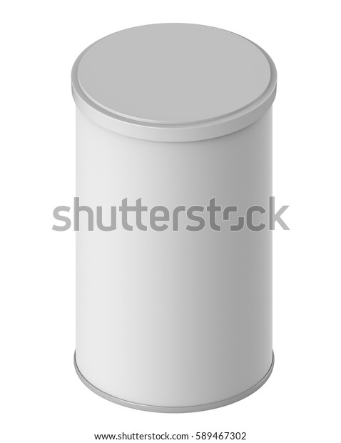 3d Rendering Tin Can Plastic Cap Stock Illustration 589467302
