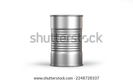 A 3D Rendering of a tin can templates, useful for mockups and design application.