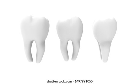 3d Rendering Tooth Molar Isolated White Stock Illustration 1497991055