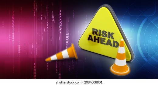 3d rendering traffic cone construction 
