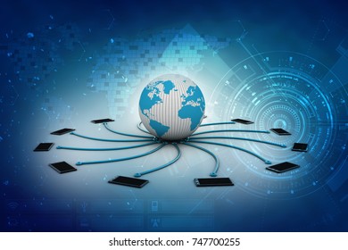 3d rendering Transmitter mobile network