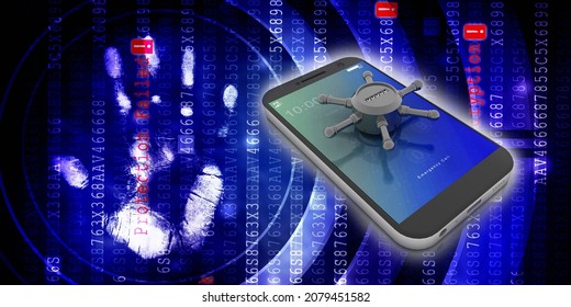 3d rendering Transmitter mobile wifi with lock
