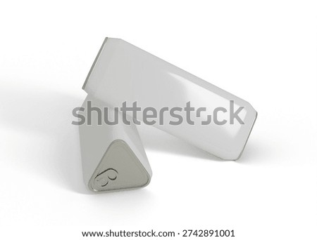 3D Rendering Triangular Soda Can Mockup