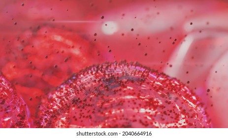 3D Rendering Of The Tumor Cell Surface With Membrane Receptors And Vesicles