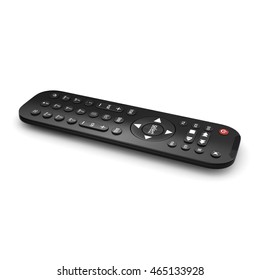 3D rendering tv remote  black on a white background - Shutterstock ID 465133928