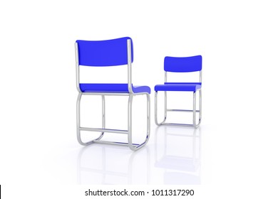 3d Rendering Of Two Chairs Facing Each Other