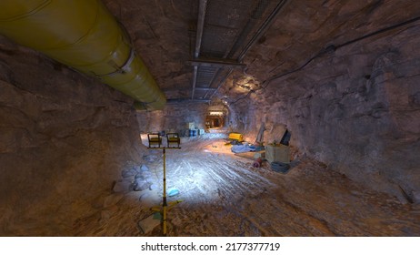 3D Rendering Of The Underground Construction Site