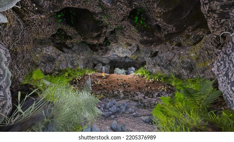 3D Rendering Of The Underground Lake