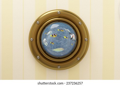 3d rendering of an underwater window - Shutterstock ID 237236257