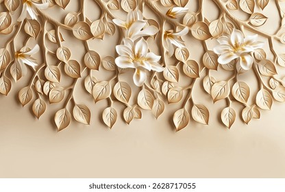 3d rendering unique decorative wall panel interior design