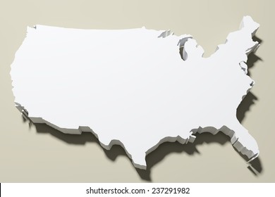 3d rendering of a United States map