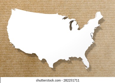 3d Rendering Of A United States Map On An Old Paper Background