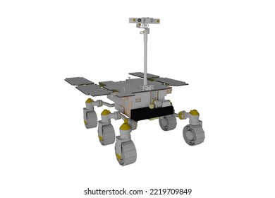 3d Rendering Unmanned Rover Robot Vehicle