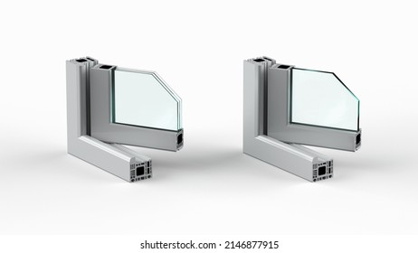 3d Rendering Upvc Window Profile Frame