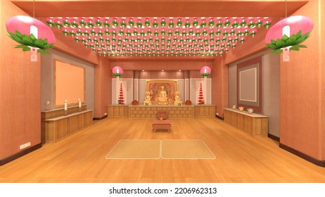 3D Rendering Of The Urban Temple