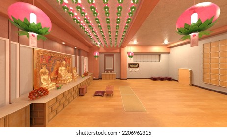 3D Rendering Of The Urban Temple