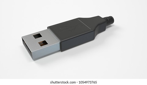 3d Rendering Usb Plug Typea Connector Stock Illustration 1054973765 ...