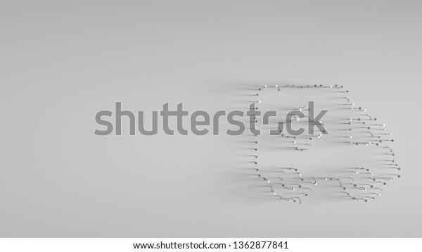 3D\
rendering of various metal nails in shape of ambulance on gray\
background with long shadows directed to\
right