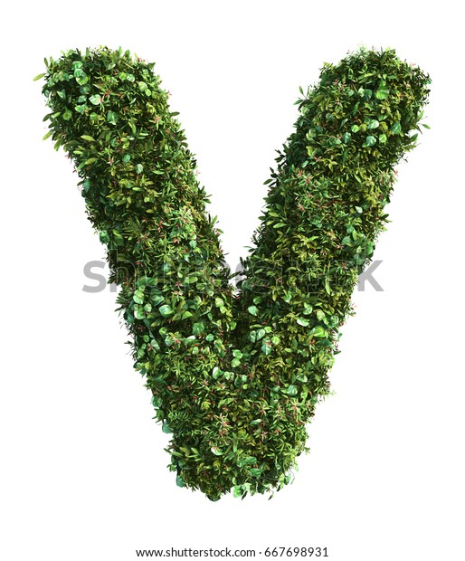 3d Rendering Vertical Garden Alphabet Oil Stock Illustration 667698931