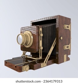 3d Rendering Of Vintage Camera