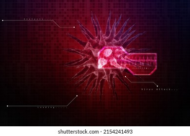 3d rendering Virus bacteria cells background