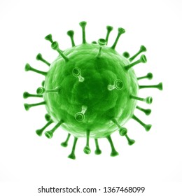 3D Rendering Virus Closeup