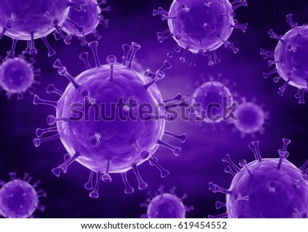 3D rendering Virus closeup