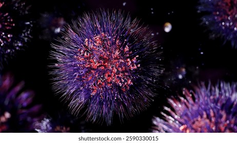3D rendering of the virus concept Virological concepts