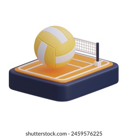 3d rendering of volleyball sport icon isolated on white background - Powered by Shutterstock