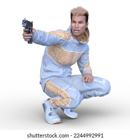 3D rendering of a warrior