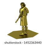 3D rendering, warrior character, illustration