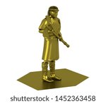 3D rendering, warrior character, illustration