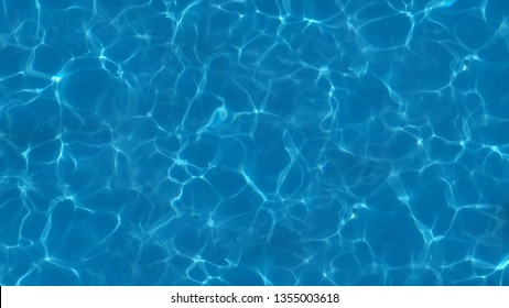 3d rendering water caustics. Texture of the water surface. Transparent water with refraction of sunlight and reflections on the water surface