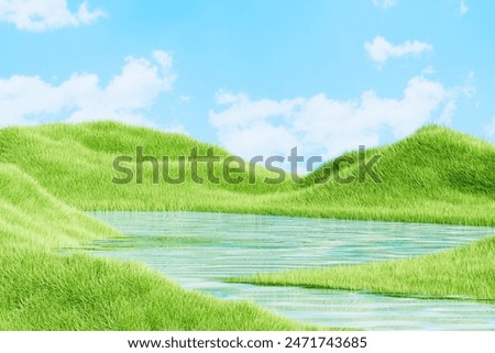 Similar – Image, Stock Photo Grasses at the lake