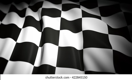 3D rendering of wavy checkered flag, closeup background - Powered by Shutterstock - Get 15% off with code: PIKWIZARD15