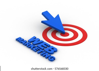 3d rendering of Web marketing concept