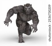 3D rendering of a werewolf