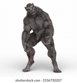 3D rendering of a werewolf