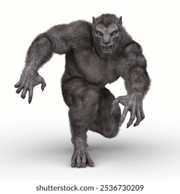 3D rendering of a werewolf