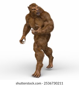 3D rendering of a werewolf