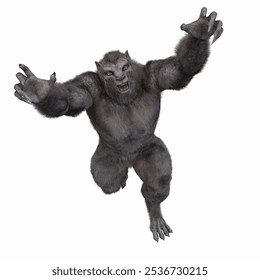 3D rendering of a werewolf