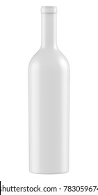 3D Rendering White Bottle With Lid 